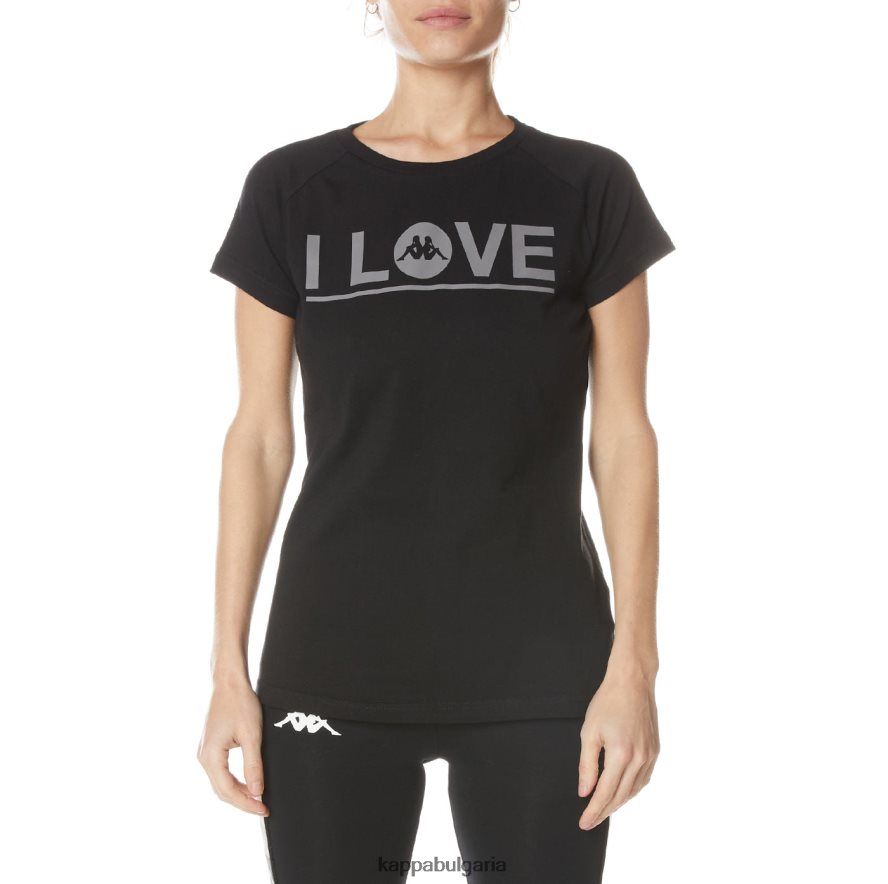 Kappa Жени автентична тениска gornicza черна струя 48Z026378