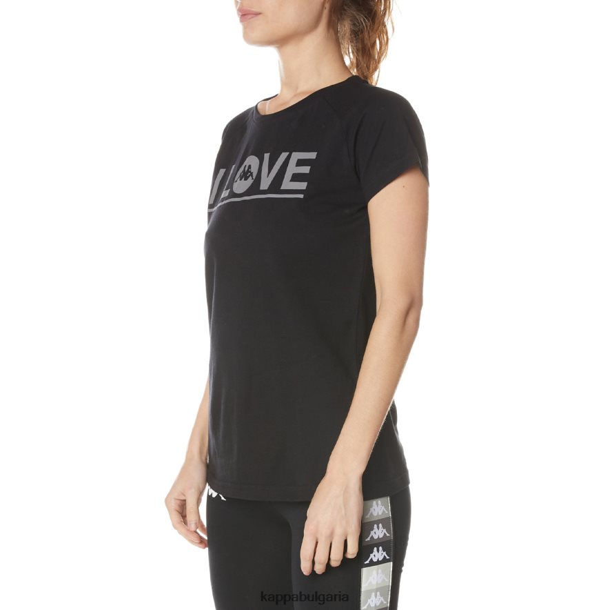 Kappa Жени автентична тениска gornicza черна струя 48Z026378