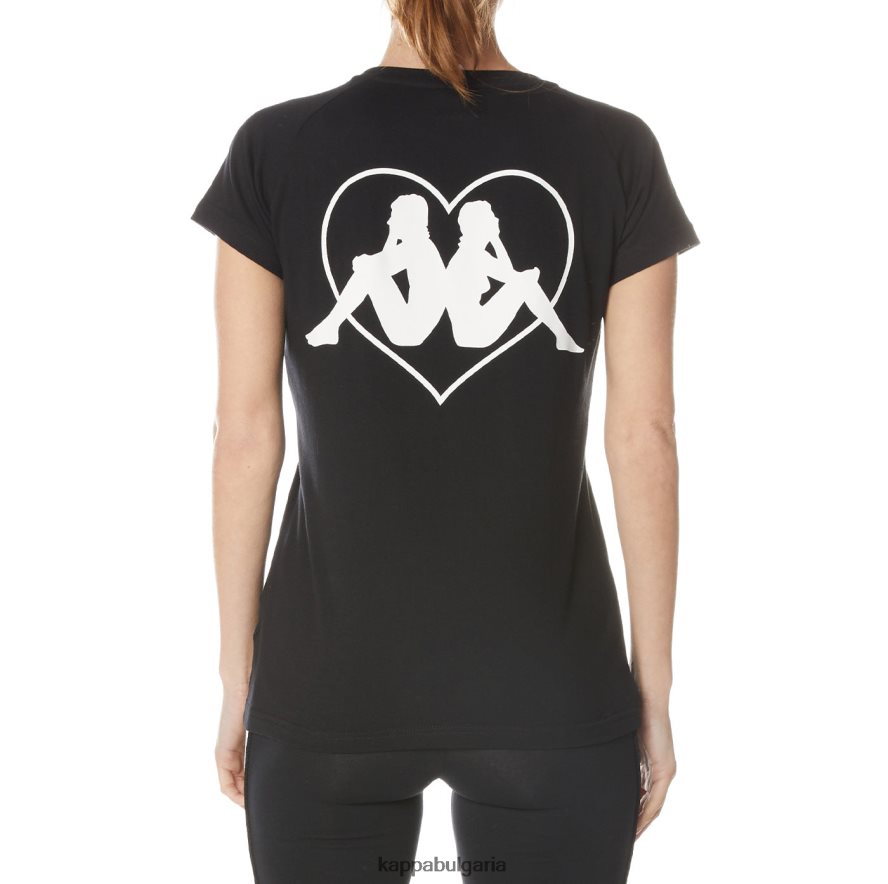 Kappa Жени автентична тениска gornicza черна струя 48Z026378