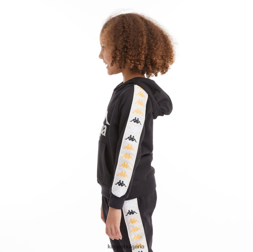 Kappa деца детски 222 банда хуртадо 4 качулка черен дим 48Z026528