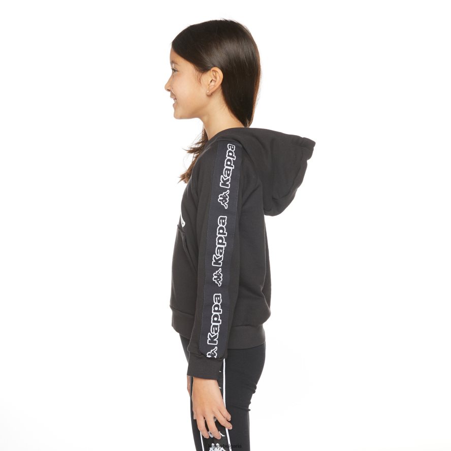 Kappa деца детска качулка с лого apet 2 черен дим 48Z026506
