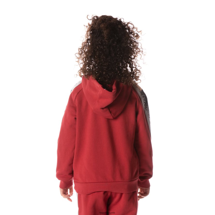 Kappa деца лого лента dapet hoodie червен 48Z026519