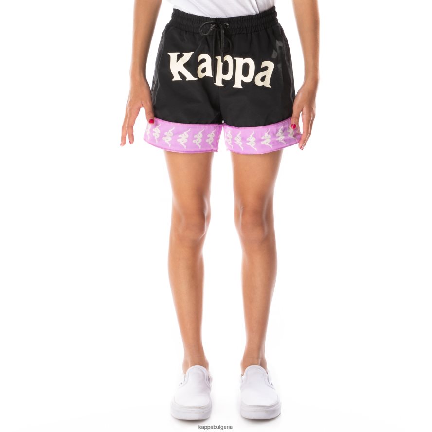 Kappa деца детски 222 къси панталони banda calabash 3 черен дим виолетов 48Z026804