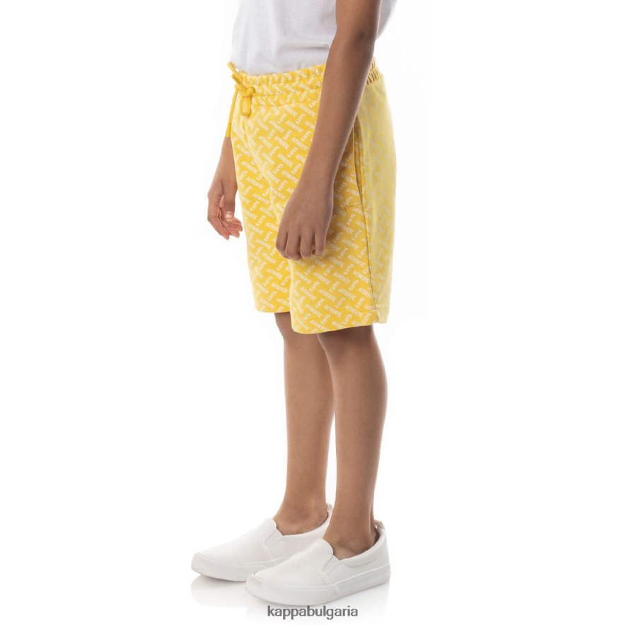 Kappa деца детски автентични къси панталони жълт пясък 48Z026794
