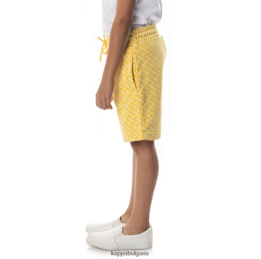 Kappa деца детски автентични къси панталони жълт пясък 48Z026794