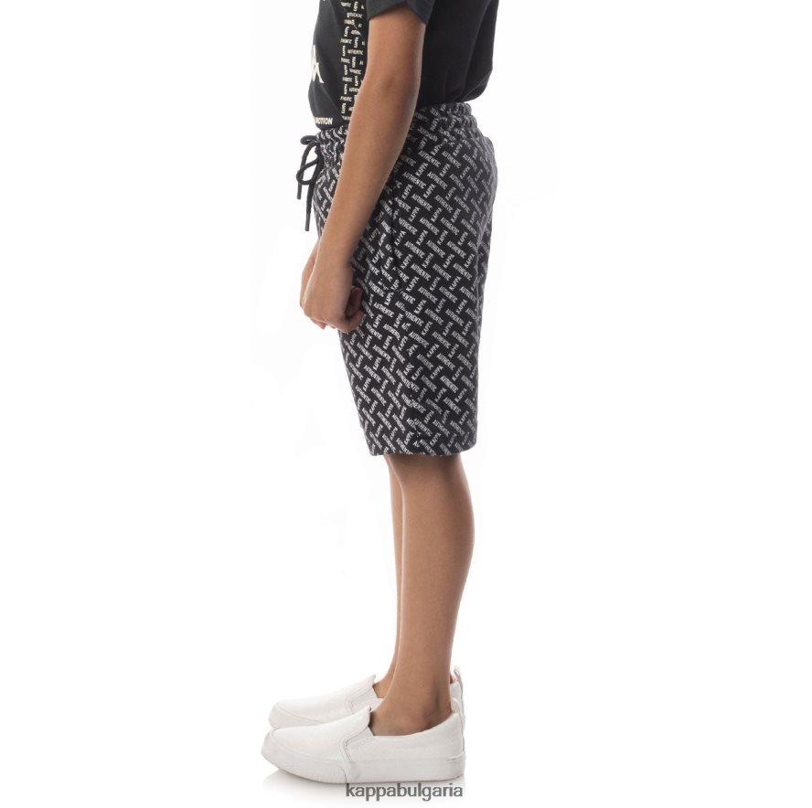 Kappa деца детски автентични къси панталони черен дим пясък 48Z026796