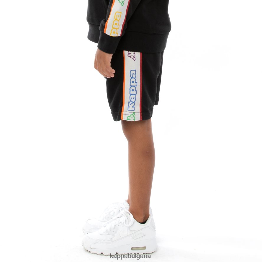Kappa деца детски къси панталони с лента с лого сиво бяла скала 48Z026816