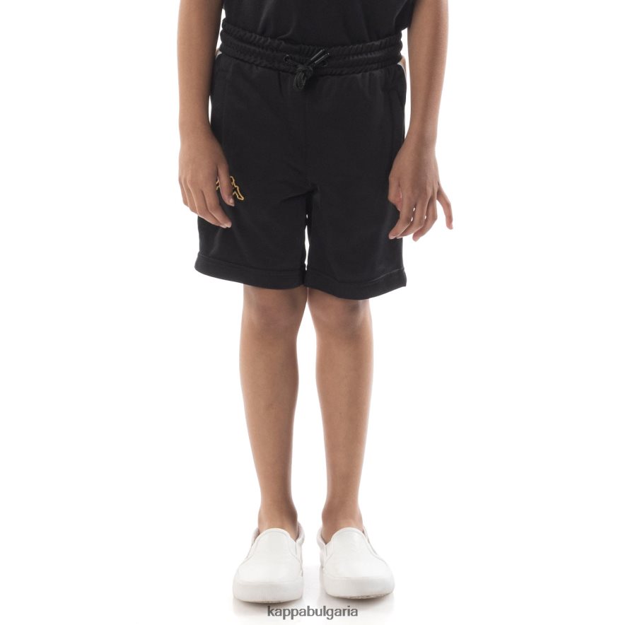 Kappa деца детски къси панталони aedi 2 с лента с лого черен дим оранжев 48Z026793