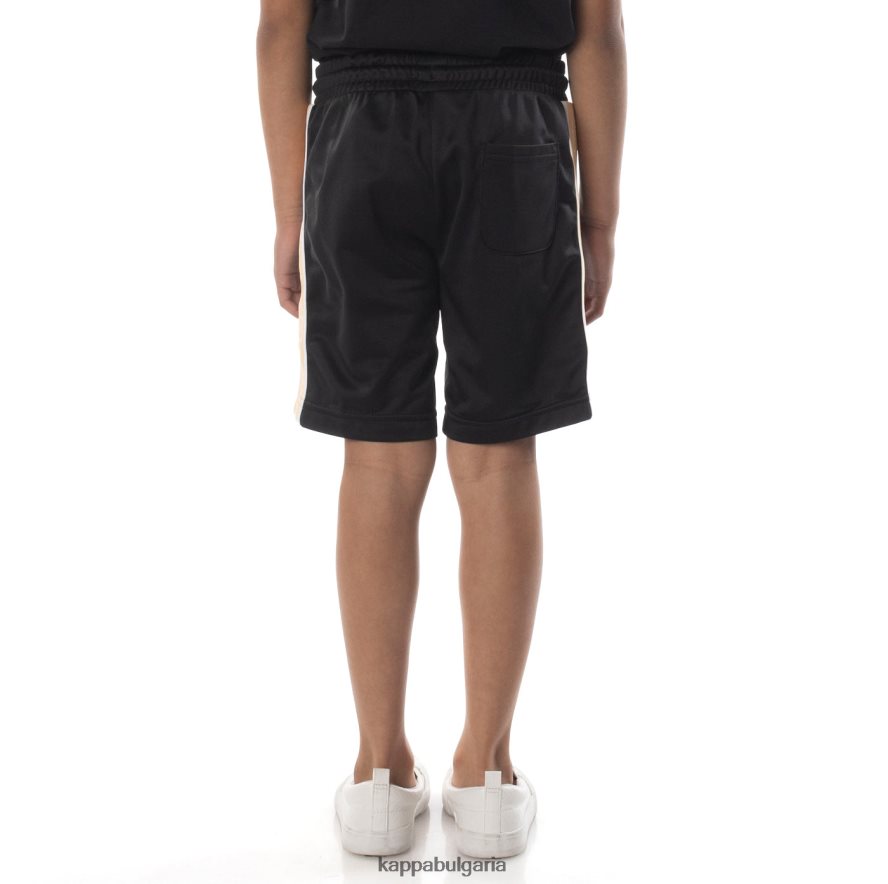 Kappa деца детски къси панталони aedi 2 с лента с лого черен дим оранжев 48Z026793