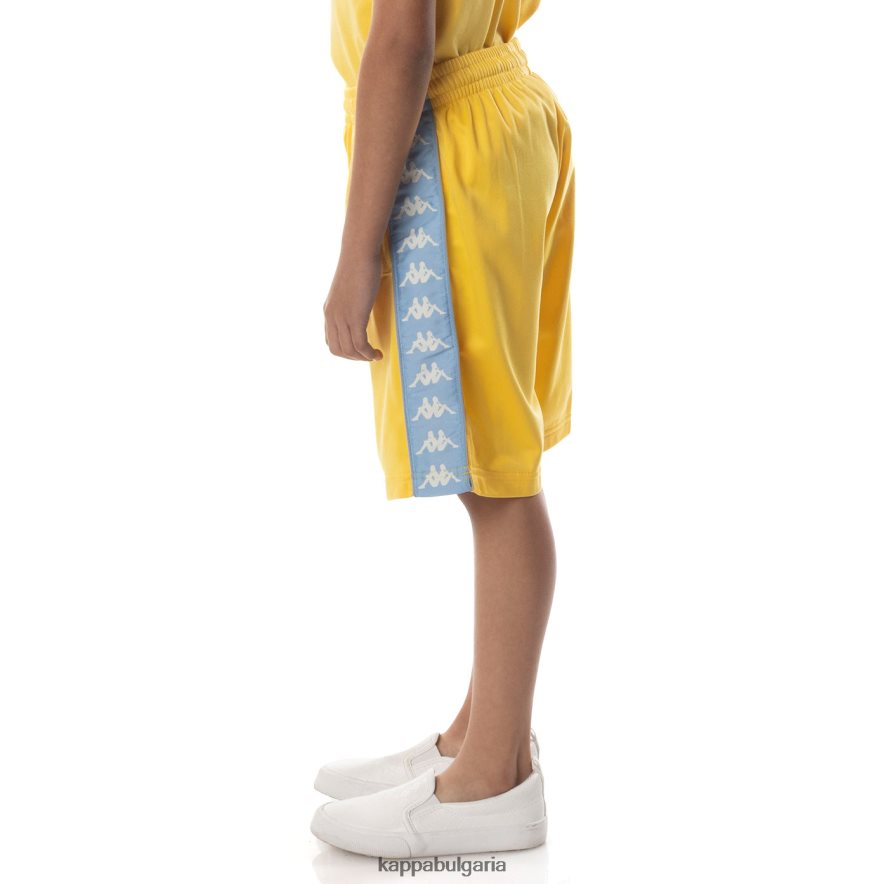Kappa деца детски къси панталони banda treadwellz 222 жълто светло синьо 48Z026805