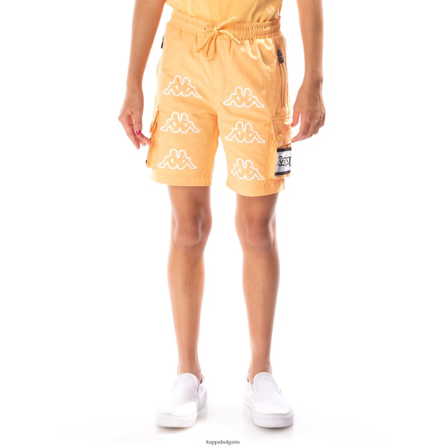 Kappa деца детски карго панталони esso с лента с лого светло оранжево 48Z026791