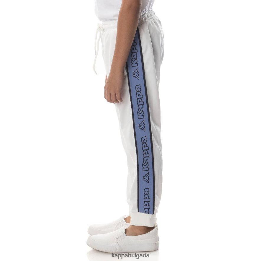 Kappa деца детски панталони с лого alic 2 бяло синьо 48Z026463