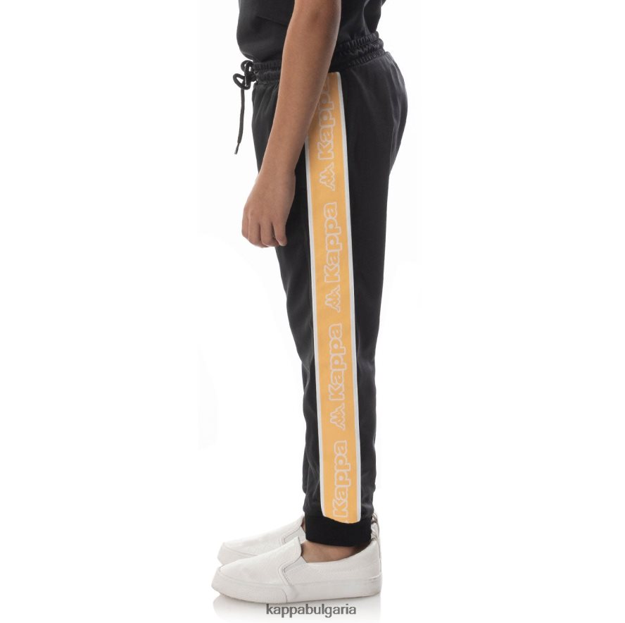 Kappa деца детски панталони с лого alic 2 черен дим оранжев 48Z026464