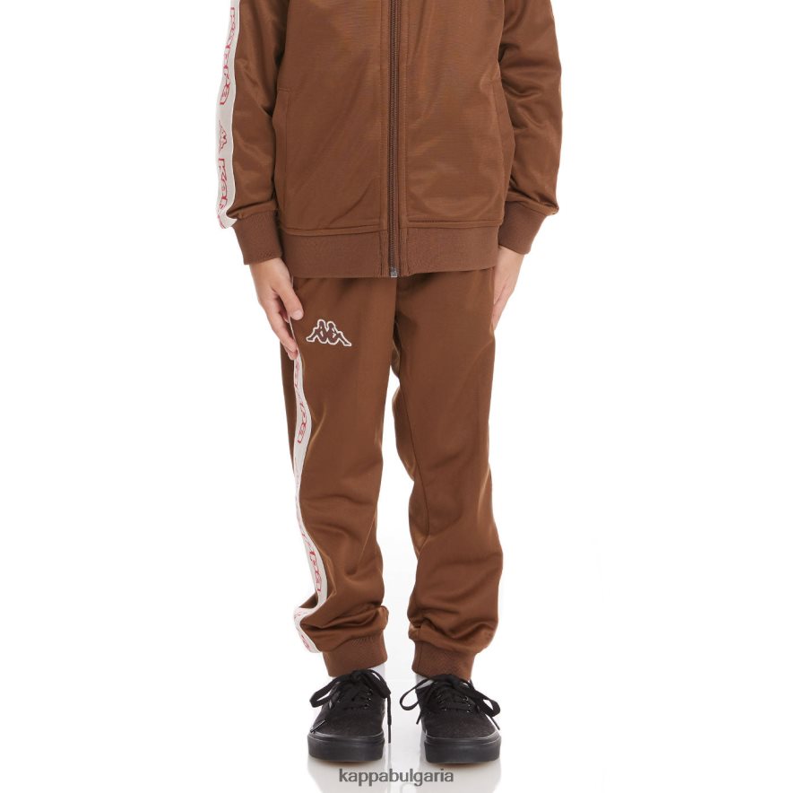 Kappa деца детски панталони с лого alic 2 кафяво 48Z026477