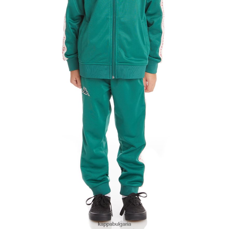 Kappa деца детски панталони с лого alic 2 тъмнозелено 48Z026483