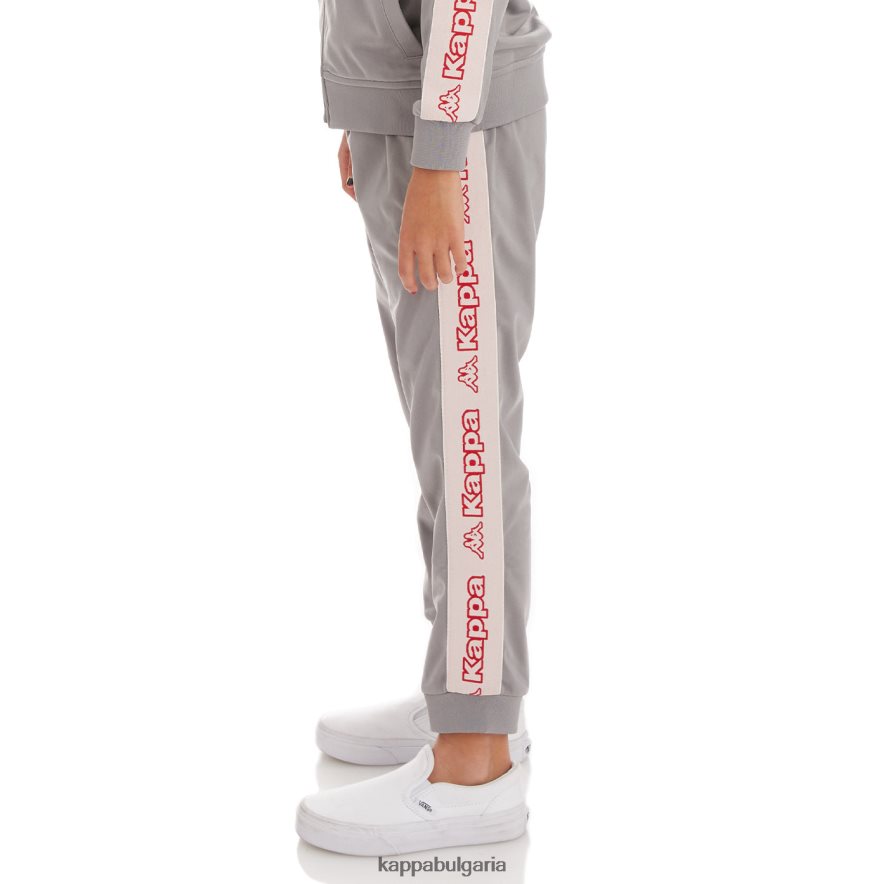 Kappa деца детски панталони с лого alic 2 сиво 48Z026484