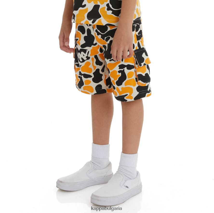 Kappa деца детски автентични патос шорти черен дим светлооранжев 48Z026633