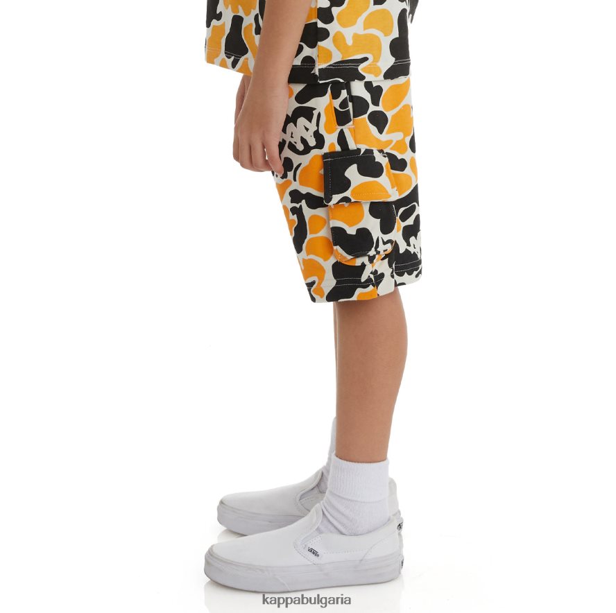 Kappa деца детски автентични патос шорти черен дим светлооранжев 48Z026633