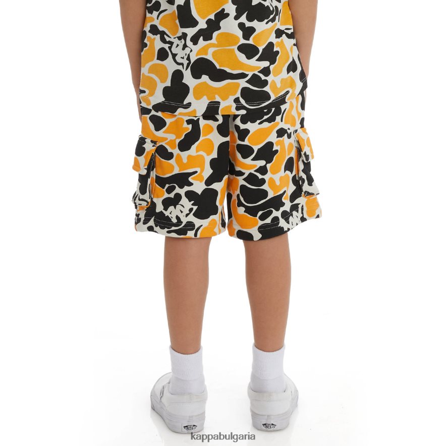 Kappa деца детски автентични патос шорти черен дим светлооранжев 48Z026633