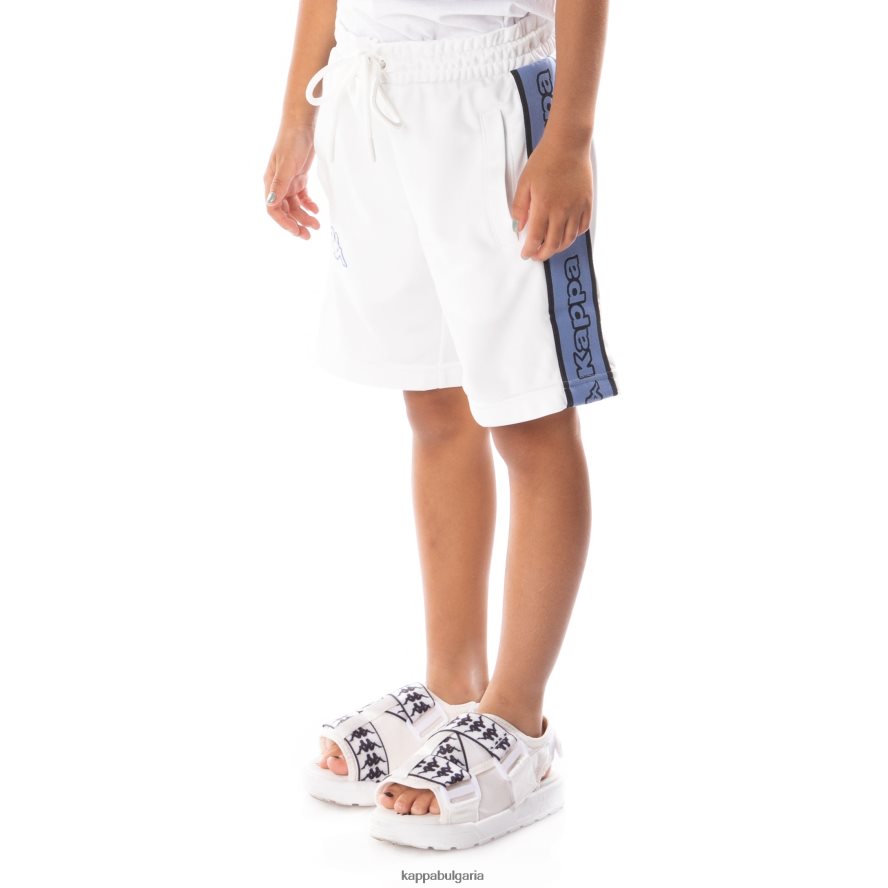 Kappa деца детски къси панталони aedi 2 с лента с лого бяло синьо 48Z026619