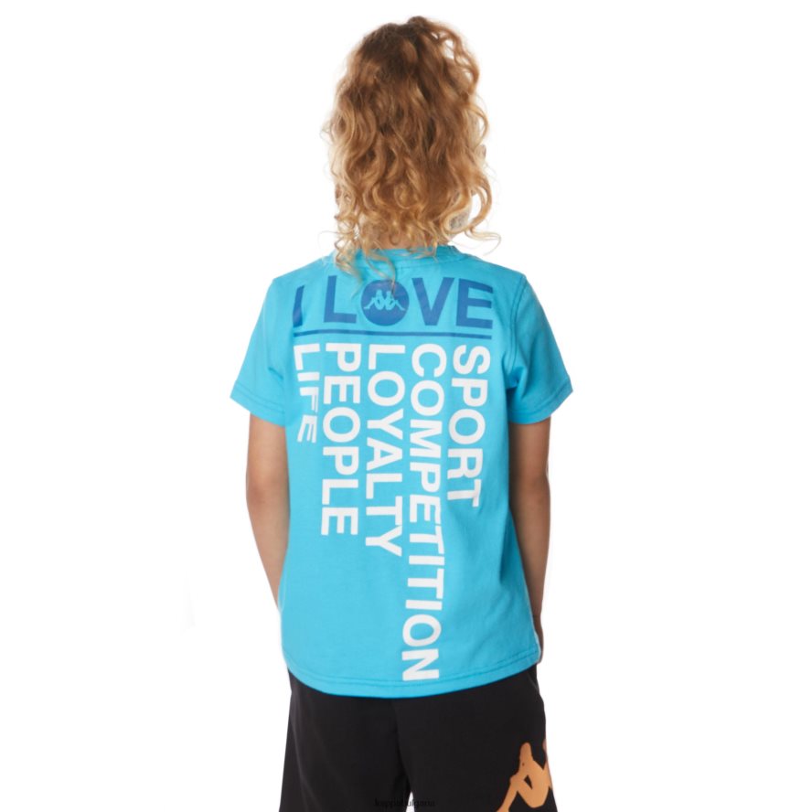 Kappa деца детска автентична тениска bytom тюркоаз 48Z026647