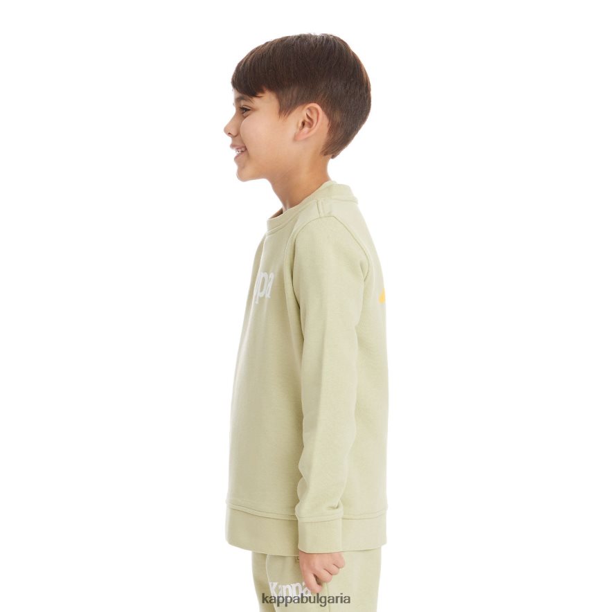 Kappa деца детски автентичен суичър emmen зелен градински чай 48Z026634