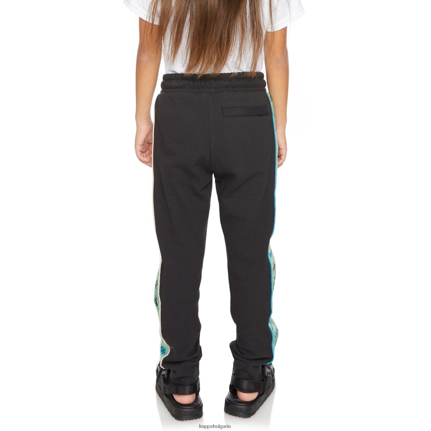 Kappa деца детски спортни панталони 222 banda jupiterterry черен дим градински чай 48Z026566