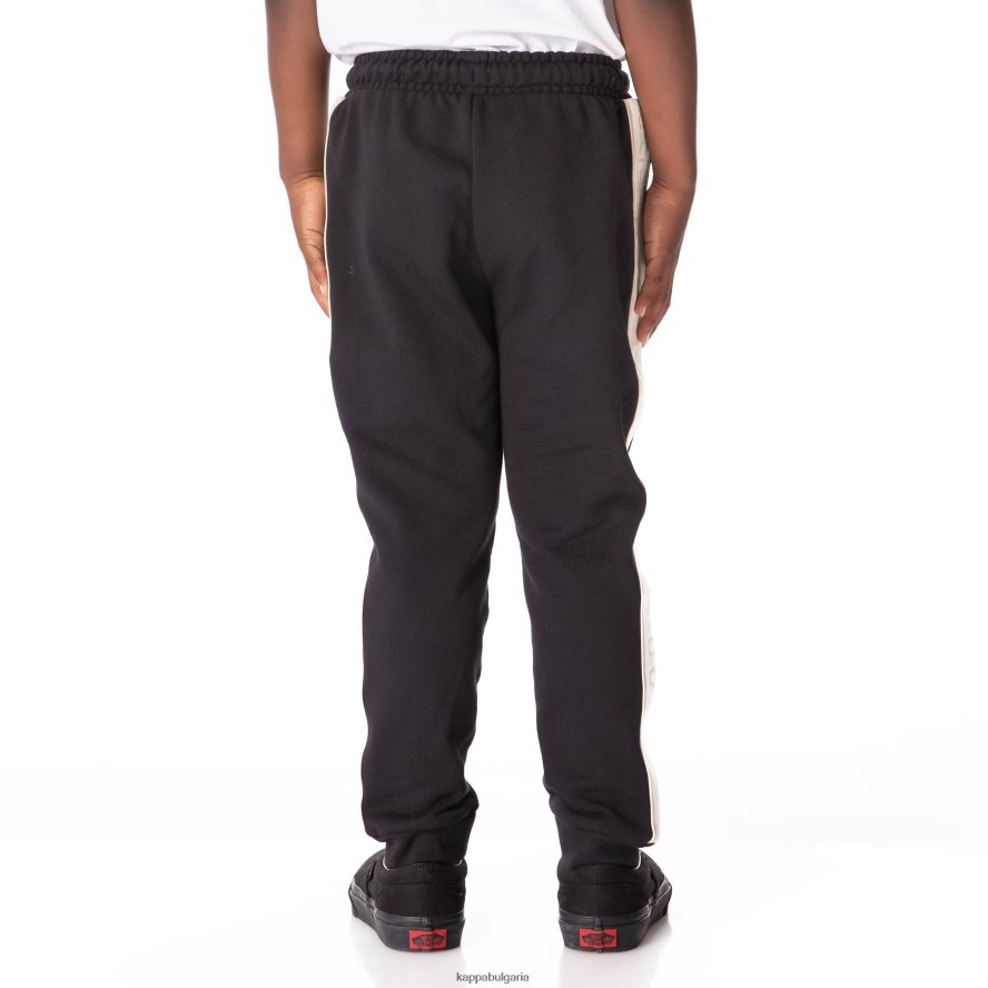 Kappa деца детски спортен панталон anira 2 с лента с лого черен дим 48Z026570