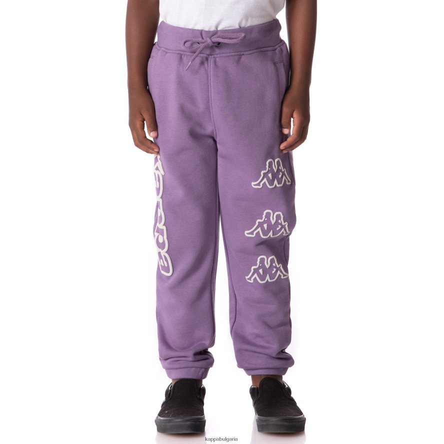 Kappa деца детски спортни панталони с лого arsyx лилаво 48Z026567