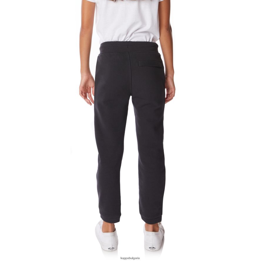 Kappa деца детски спортни панталони с лого arsyx черен дим 48Z026568