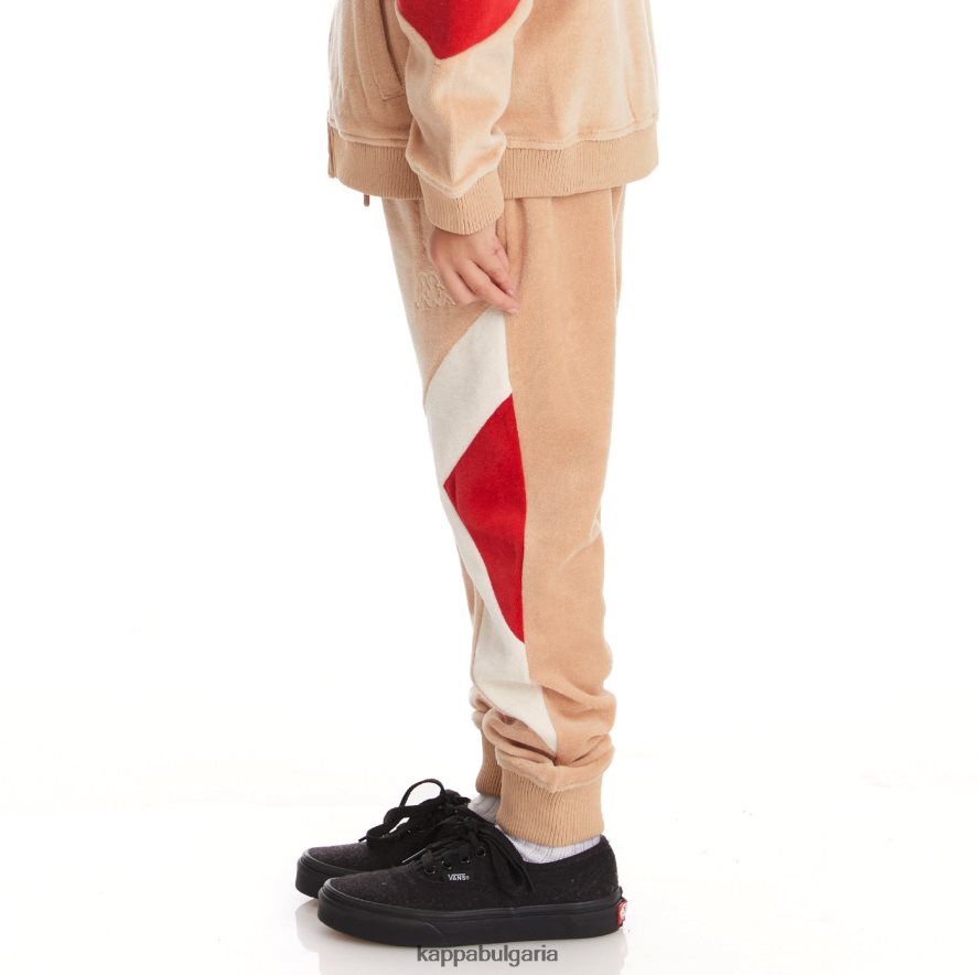 Kappa деца спортни панталони с детско лого ayo бежово 48Z026587