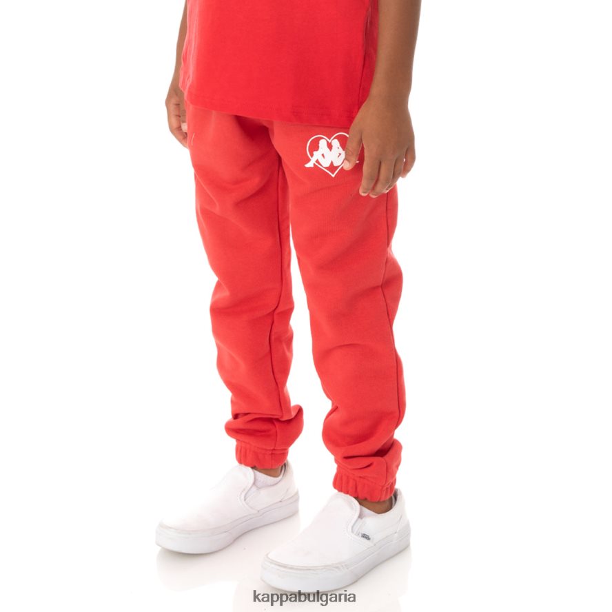 Kappa деца деца автентични обичат спортни панталони katowice червен 48Z026609