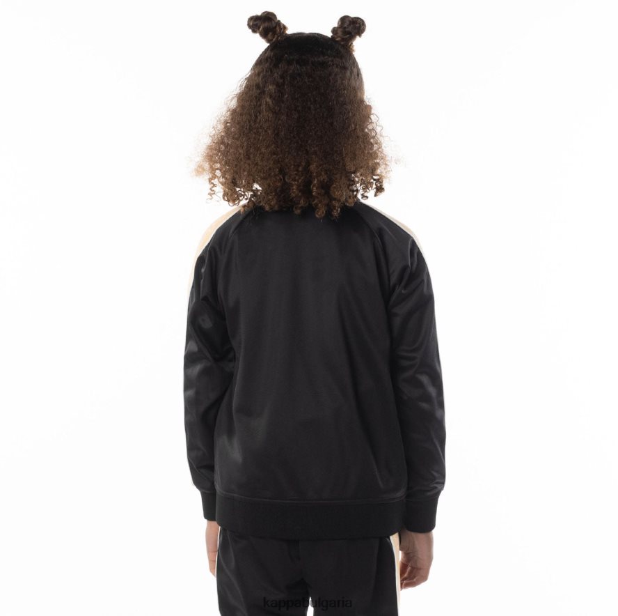 Kappa деца детско спортно яке artem 2 с лента с лого черен дим оранжев 48Z026410