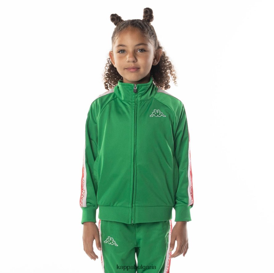 Kappa деца спортно яке dartem с лента с лого зелено 48Z026414