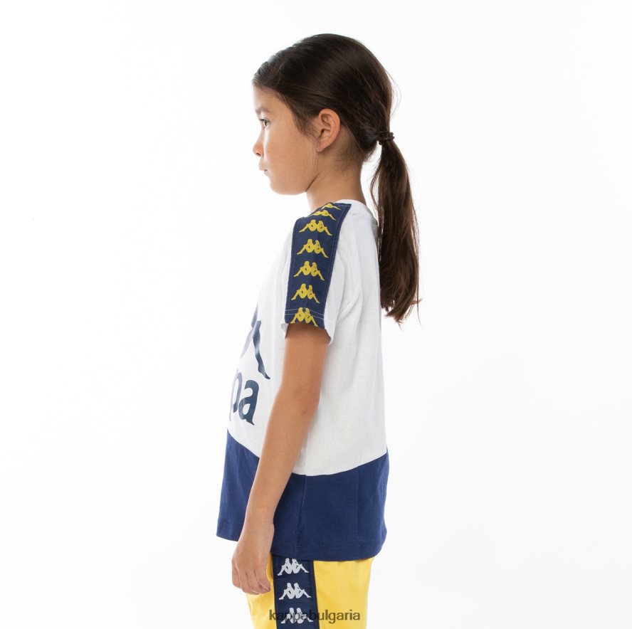 Kappa деца детска тениска 222 Banda Baldwin оранжево синьо кралско 48Z026785