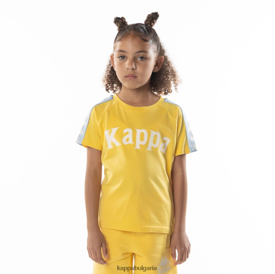 Kappa деца детска тениска 222 banda balima жълто светло синьо 48Z026695