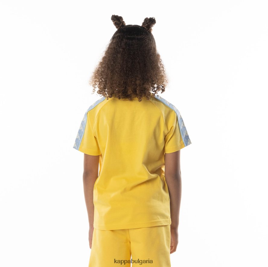 Kappa деца детска тениска 222 banda balima жълто светло синьо 48Z026695