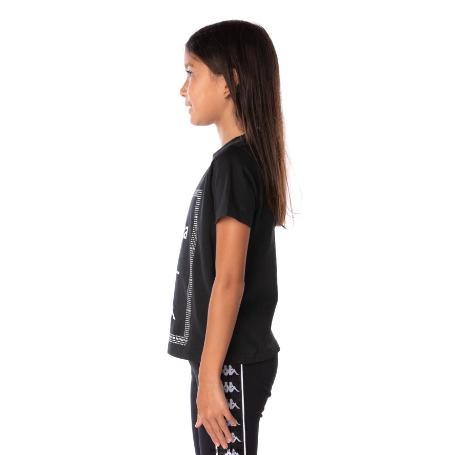 Kappa деца детска автентична графична тениска черен дим 48Z026665