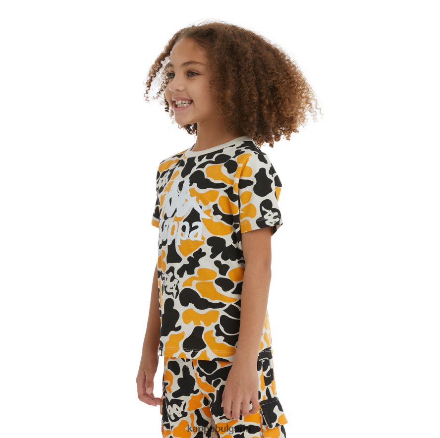 Kappa деца детска автентична тениска с пило черен дим светлооранжев 48Z026724