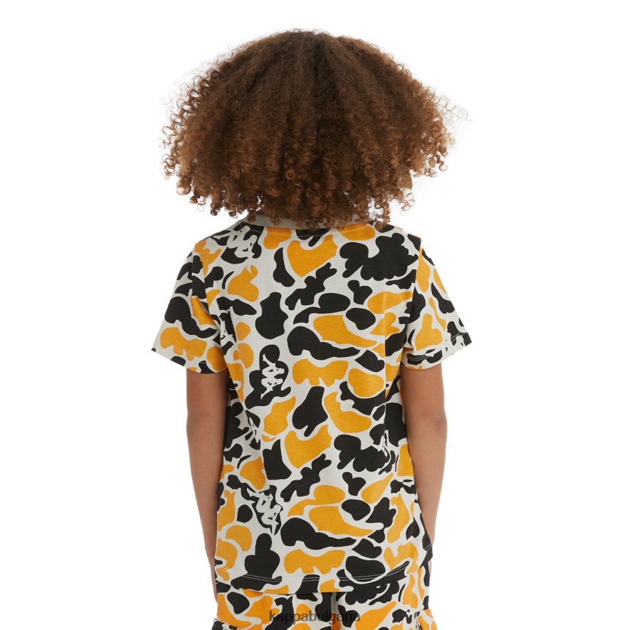 Kappa деца детска автентична тениска с пило черен дим светлооранжев 48Z026724