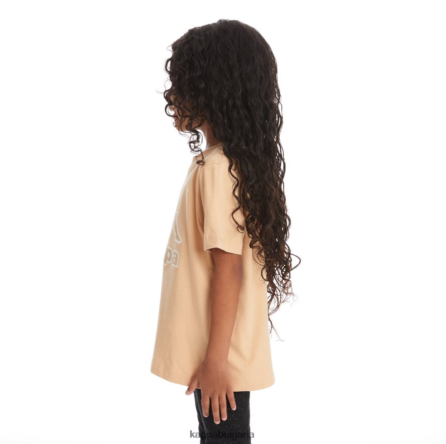 Kappa деца детска бант тениска с лого бежово 48Z026736