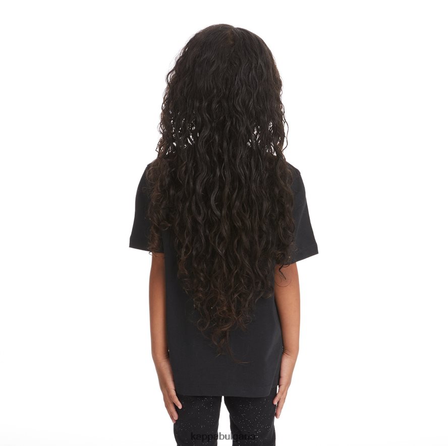 Kappa деца детска бант тениска с лого черен дим 48Z026737