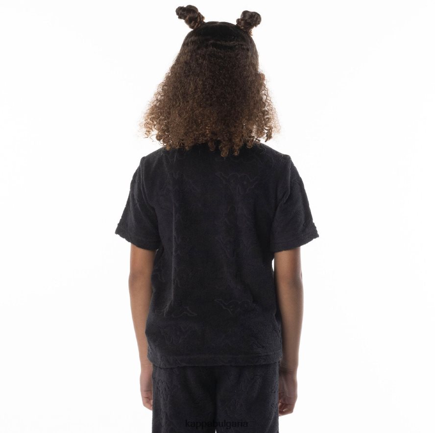 Kappa деца тениска с лого за деца Efro черен дим оранжев 48Z026674