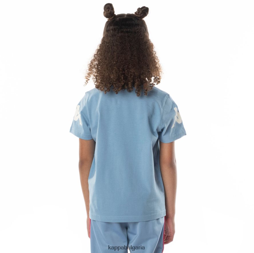 Kappa деца детска автентична тениска Paroo светло синьо розово 48Z026688