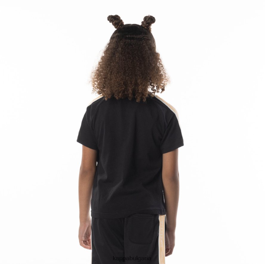 Kappa деца детска тениска с лого avirec 2 черен дим оранжев 48Z026685