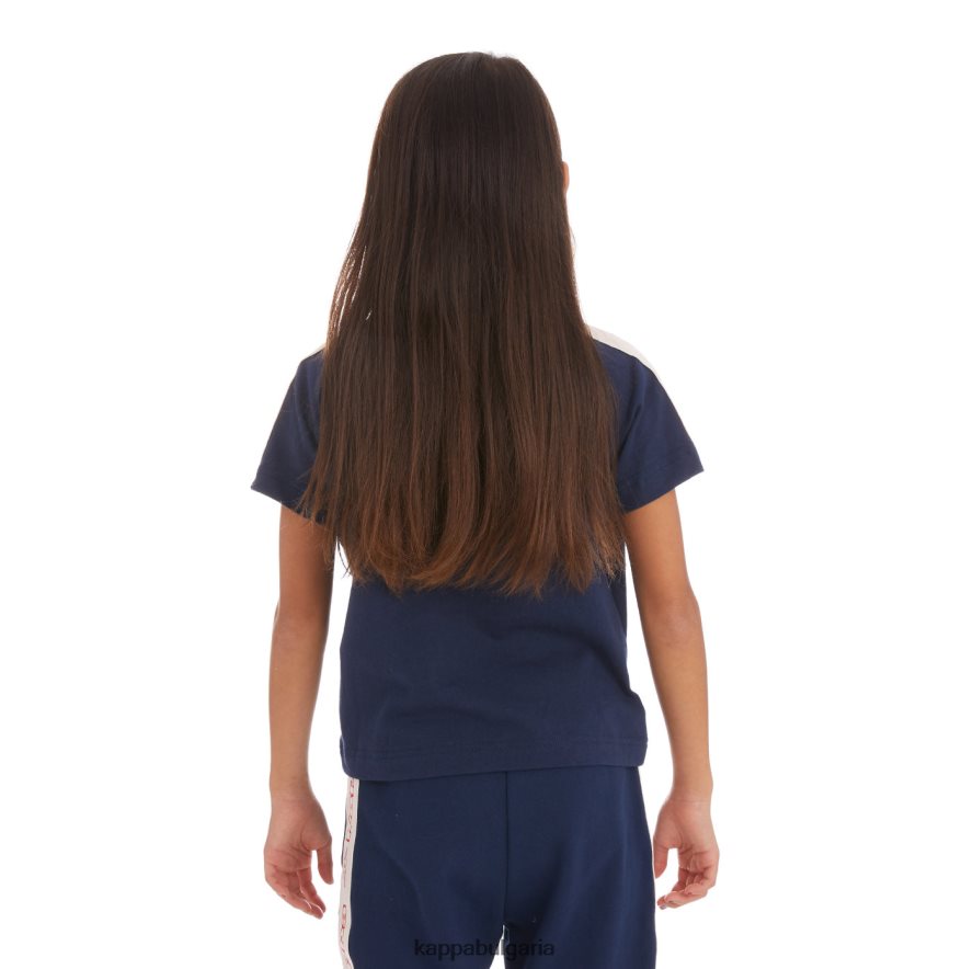 Kappa деца детска тениска с лого avirec 2 военноморски флот 48Z026752