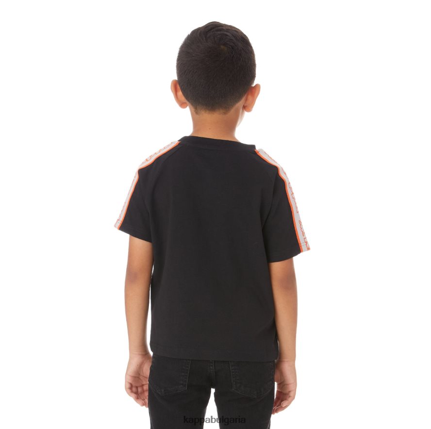 Kappa деца детска тениска с лого avirec 2 черен 48Z026771