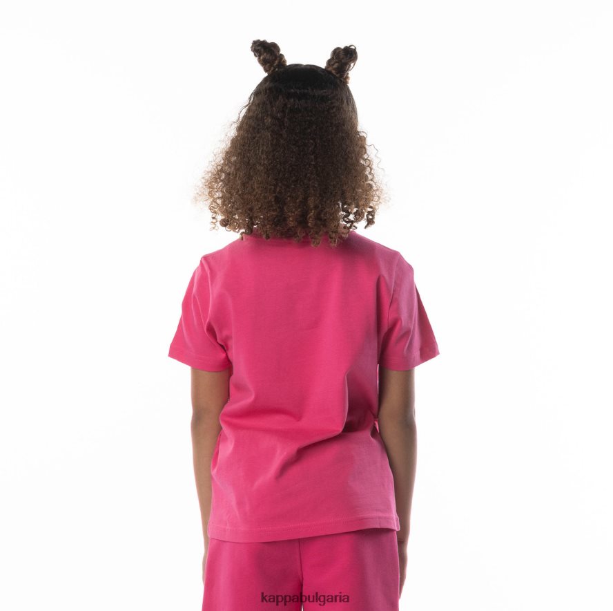 Kappa деца детска автентична тениска esstesi розов пясък 48Z026693