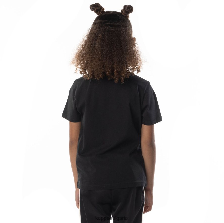 Kappa деца детска автентична тениска esstesi черен дим пясък 48Z026694