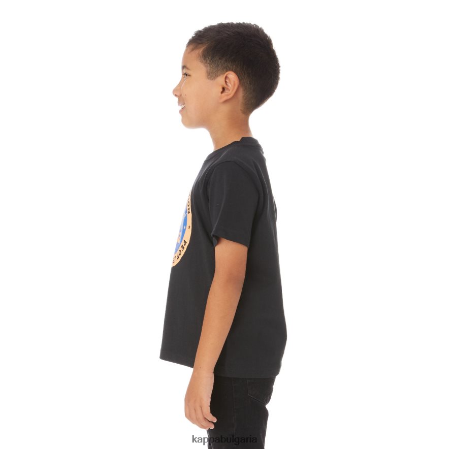 Kappa деца детска автентична тениска franeker черен 48Z026773